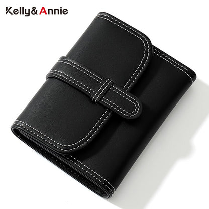 New Fashion Tri-fold Wallet For Women&#39;s PU Leather Small Short Wallets Mini Coin Purse Card Holder Ladies Clutch Purses Female