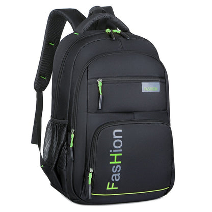 Fashion Men&#39;s Backpack Oxford Cloth Black Waterproof Computer Bag Men&#39;s and Women&#39;s Travel Leisure Backpack