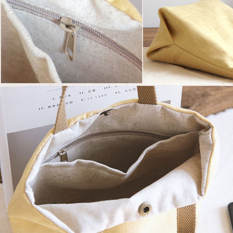 Popular Small Square Bag Women's Cotton Linen Corduroy Handbag Various Styles, Leisure, Simple and Easy Matching Bags for Women