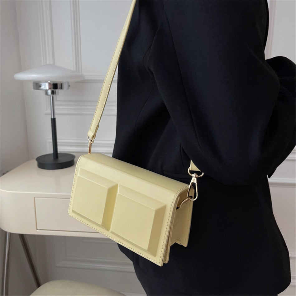 Designer Chocolate Shape Women&#39;s Small Flap Bag PU Leather Purses and Handbags Luxury New Fashion Female Shoulder Crossbody Bag