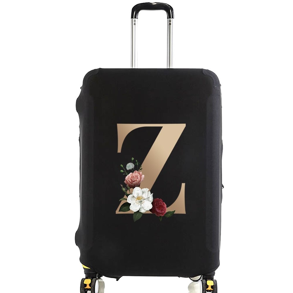 Luggage Protective Cover for 18 To 28 Inch Fashion Gold Letter Name Trolley Suitcase Elastic Dust Bags Case Travel Accessories