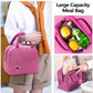 Lunch Bag Handbag Women Lunch Thermal Organizer Children Insulated Canvas Cooler Tote Bags Text Print Waterproof Picnic Packet