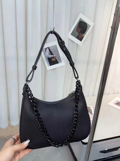 New Occident Style Fashion Chain Handle PU Leather Crossbody Sling Bags Lady Woman Handbag Crossbody Slingle Shoulder Totes Bag