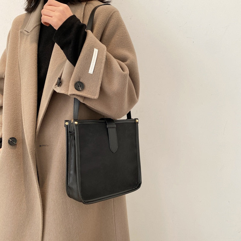 Large Capacity Tote Shoulder Bag for Women Pu Leather Luxury Women&#39;s Handbag New Fashion Designer Simple Female Shopper Bags