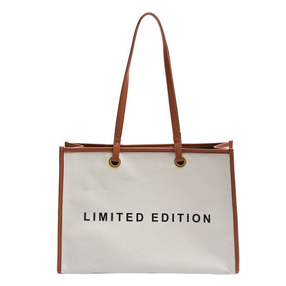 Fashion Letters Large Capacity Tote Bag Designer Canvas Women Shouler Bags Simpler Lady Handbags Big Shopper Purse Travel Bag