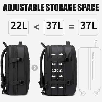 High Quality Backpack Men 17.3 Inch Laptop Backpacks Expandable USB Charging Large Capacity Travel Backpacking Waterproof Bag