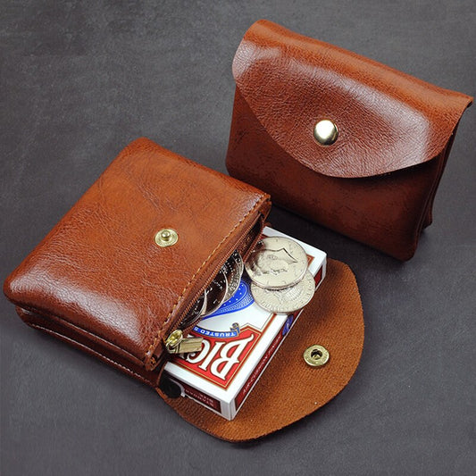 PU Leather Men Wallets Women Mini Wallet Double Layer ID/Credit Card Holders Coin Purse Pouch Storage Bag Short Business Purses