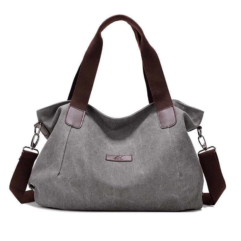Vintage Canvas Messenger Bags Female Crossbody Handbags Solid Casual Shoulder Bag Ladies Designer Large Capacity Tote Bolso Muje
