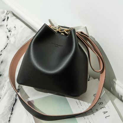 Women Bucket Bag Luxury Shoulder Crossbody Handbag High Quality Large Capacity Solid Color Bags New Fashion Casual Messenger Bag