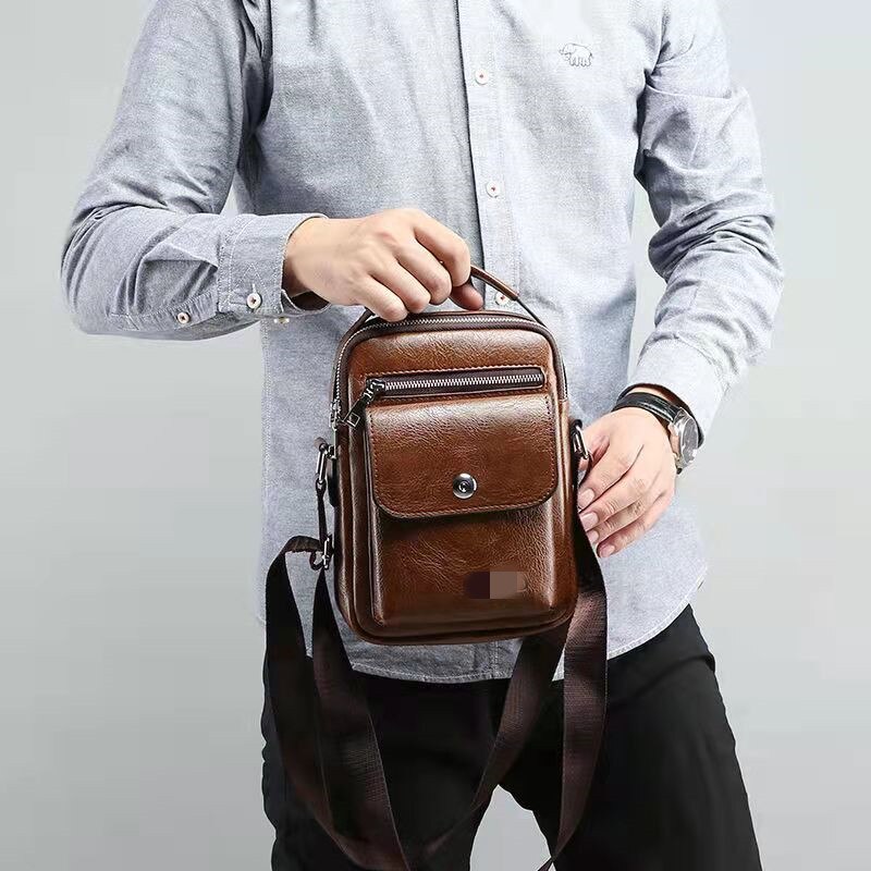 Leather Texture Men&#39;s Shoulder Bag Business Handbag Conference Bag Briefcase Men&#39;s Bag Document Bag Backpack Messenger Bag