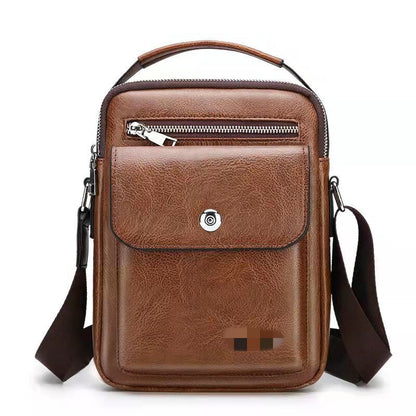 Leather Texture Men&#39;s Shoulder Bag Business Handbag Conference Bag Briefcase Men&#39;s Bag Document Bag Backpack Messenger Bag