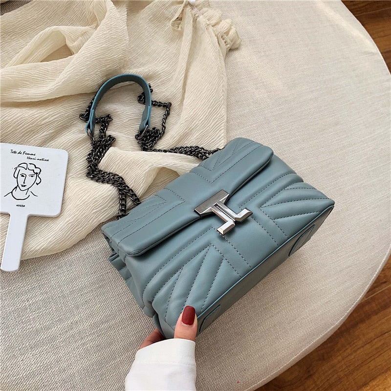 Women&#39;s Bag New Fashion Chain Leisure Shoulder Bag Female Small Square Messenger Bag