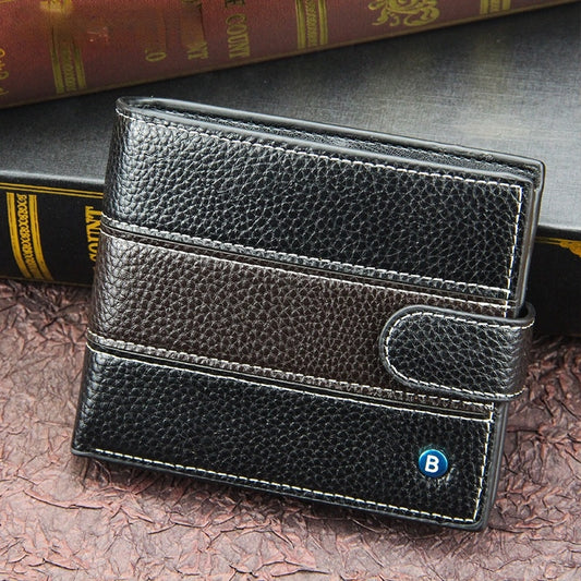 New Genuine Leather Men Wallets Premium Product Real Cowhide Wallets for Man Short Black Walet Portefeuille Homme Business