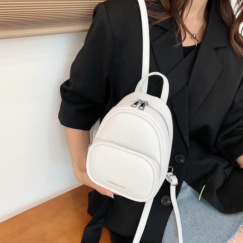 Summer Cute Backpack for Women High Quality PU Chest Bag Travel Small Shoulder Bag Women Purse and Handbags Anti Theft Backpack