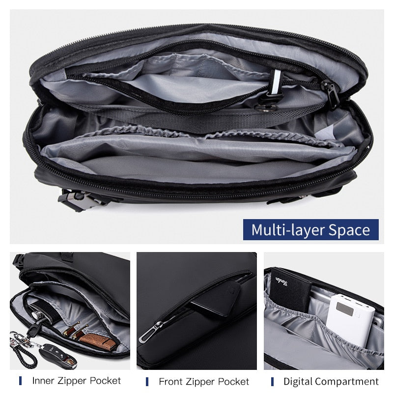 INRNN High Quality Men Shoulder Bag For 11&quot; iPad Large Capacity Man Travel Business Bags Male Waterproof Crossbody Messenger Bag
