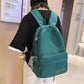 DCIMOR New Nylon Women Backpack Female Letter Embroidery Travel Bag Pure Color Preppy Schoolbag for Girl Student Laptop Backpack