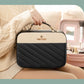 Portable Cosmetic Bag Women Solid Large Capacity Travel Makeup Bags with Mirror Ins Fashion Business Beauty Storage Box Female