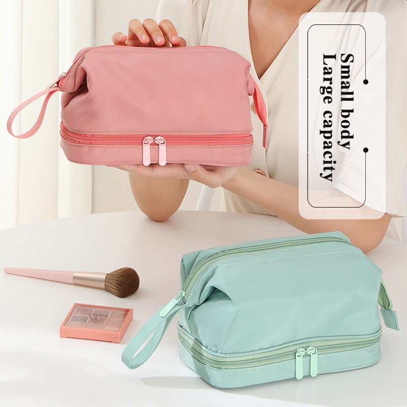 Travel Multifunction Women Cosmetic Bag Double-layer Toiletry Storage Organizer Waterproof Wash Pouch Make Up Cases Makeup Bags