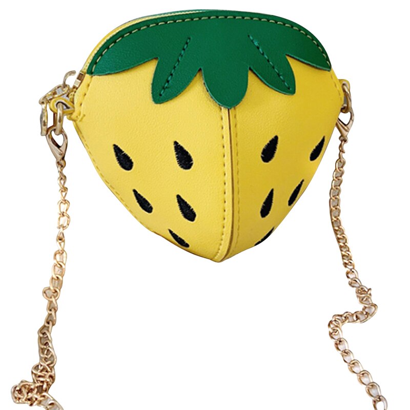 Women Bag Creative Cute Little Strawberry Shape Crossbody Bag Small Women Shoulder Bag Phone Pouch