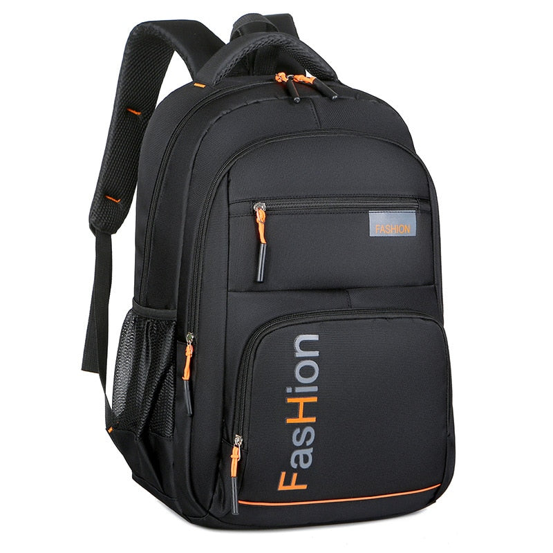 Fashion Men&#39;s Backpack Oxford Cloth Black Waterproof Computer Bag Men&#39;s and Women&#39;s Travel Leisure Backpack