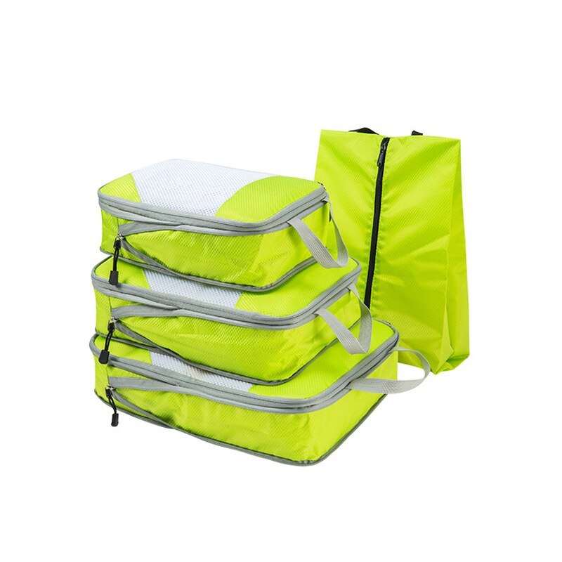 Compression Packing Cubes Set,4pcs/set Travel Storage Bag Portable Luggage Suitcase Organizer Set Extensible Packing Mesh Bags