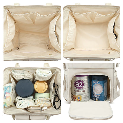 Baby Nappy Bag Waterproof Storage Handbag Outdoor Travel Women Backpack For Baby Stuff 2 Layer White Mommy Maternity Bag