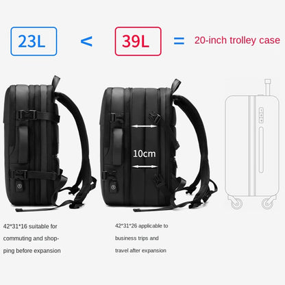 Men&#39;s Expandable 15.6 Inch Laptop Backpacks USB Waterproof Notebook Schoolbag Sports Travel School Bag Pack Backpack For Male