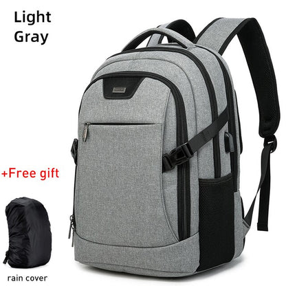 Business Backpack For Men USB Charge Travel Notebook Laptop Backpacks Man College Student Fashion School Bags 15.6 inch Mochila