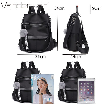 New 3 In 1 Oxford Cloth Women Backpack Quality Designe Travel Waterproof Bagpack College Wind School Bookbag Casual Shoulder Sac