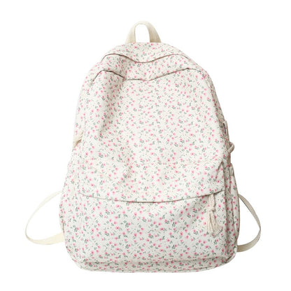 Trendy Ladies Kawaii Floral Print Waterproof Book Bag Fashion Women Cute Backpack Female Laptop College Backpack Girl School Bag