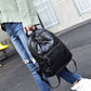 Washable Soft pu Leather Women backpack small simple campus student school bag travel backpack female shoulder bag Daypack black