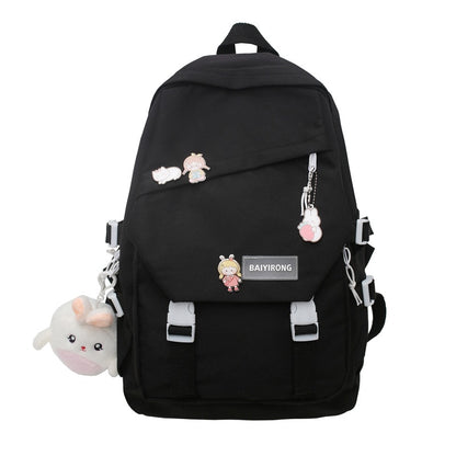 EST New Large Waterproof Nylon Girls Kawaii Schoolbag Women Patchwork Cover Female Shoulders Casual Bolsa Mochila Mujer panelled