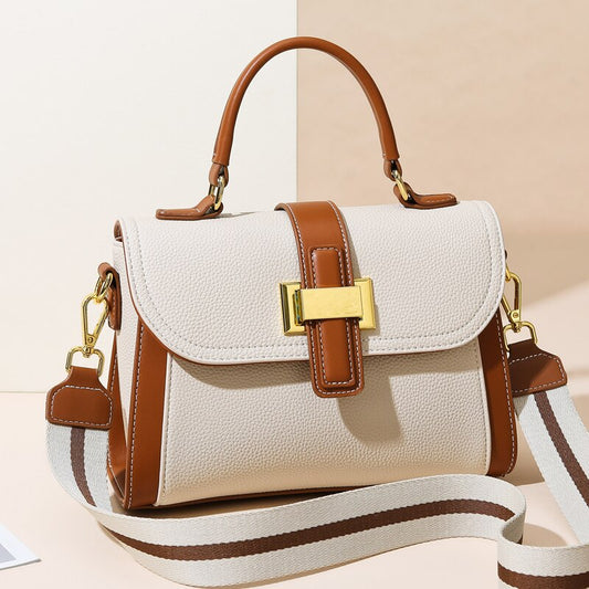 Leather Square Bag Women&#39;S New Spring And Summer Fashion All-Match Handbag High-Quality One-Shoulder Messenger Women&#39;S Bag