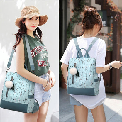 Polyester Backpack Female Teenage Girls School Bags Fashion Women Backpacks Flower Print Ladies School Backpack Casual Women Bag