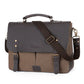 Men Business Briefcase Canvas Messenger Bag 14 inch Laptop Bag  Vintage Shoulder Bag Corssbody Bag Handbag Computer Bag Women