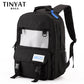 TINYAT Canvas Backpack Men Women Laptop Computer School Backpacks Waterproof Leisure For Teenage Travel Shoulder Book Bag
