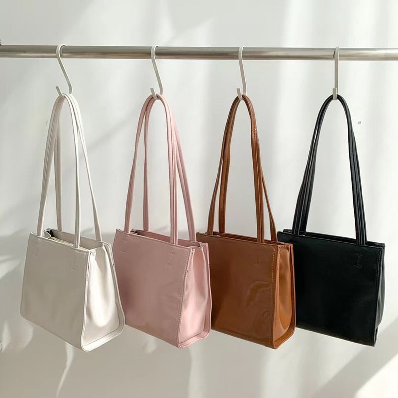 Vintage Zipper Women&#39;s Bag PU Leather Ladies Shoulder Bag Korean Style Small Female Handbags Bag Whole Sale