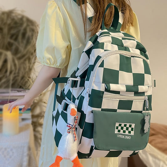 Fashion Female Waterproof Laptop Plaid Student Bag Lady College Backpack Cool Girl Travel Book Backpack Women Lattice School Bag