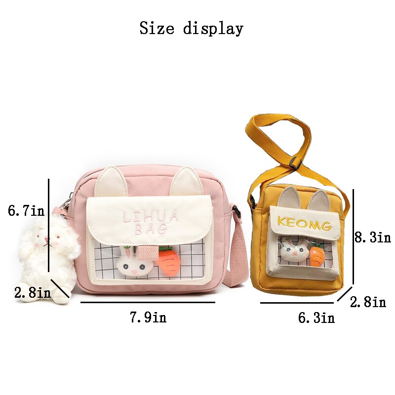 Wallets Crossbody Phone Bags High Quality Fashion Female Shopper Japanese Style Cute Cartoon Canvas Women Mini Shoulder Bag