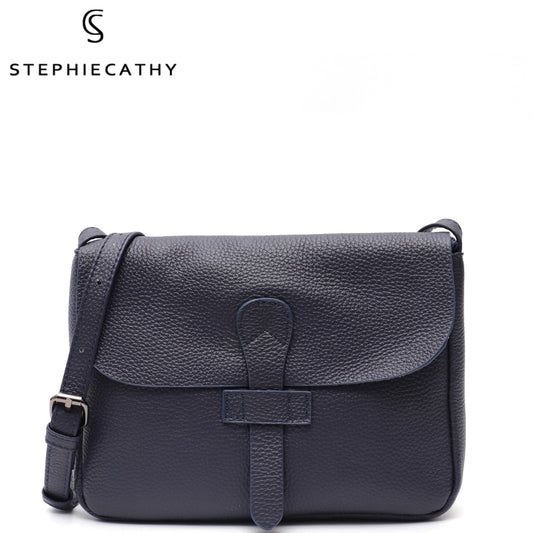 SC Simple Fashion Leather Women Flap Shoulder Bags Minimalist Casual Crossbody Purse Female Genuine Cowhide Sling Handbags Purse