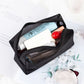 Women Transparent Black Mesh Cosmetic Bag Travel Small Large Makeup Pouch Case Zipper Toiletry Beauty Storage Pouch Organizer