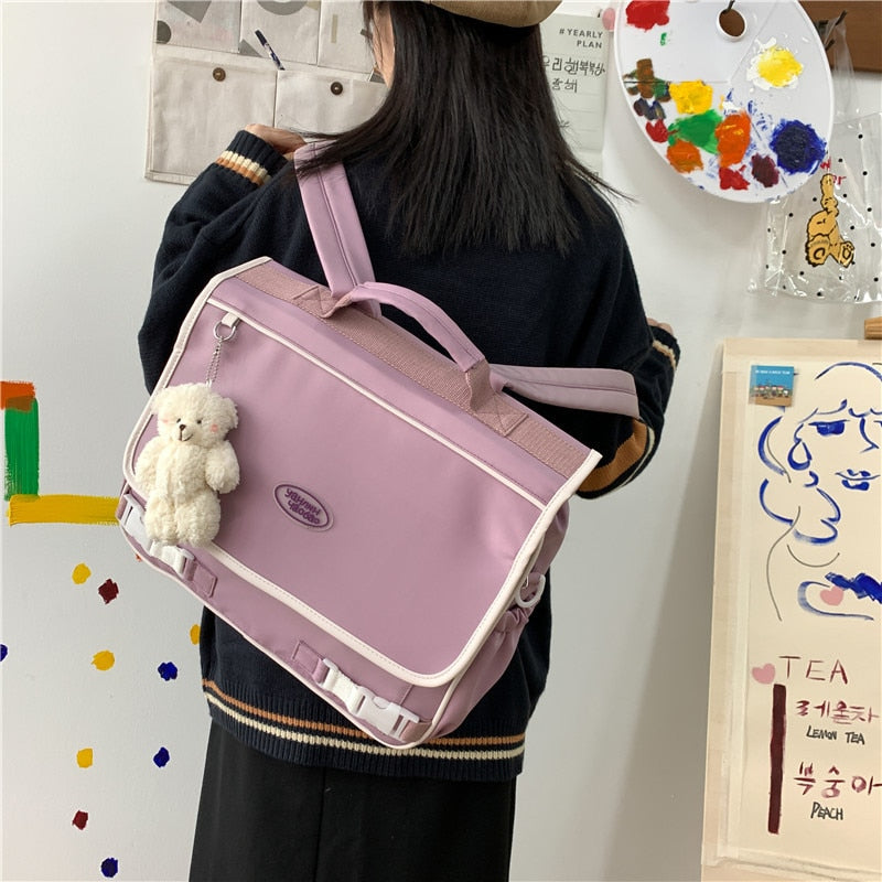 Schoolbag Female 3way Uniform Bag Large-capacity College Style Casual Backpack One-shoulder Diagonal Fashion Portable Jk Bag