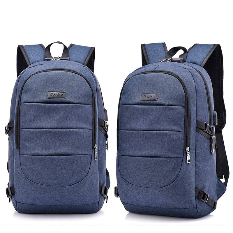 Unisex Large Capacity School Backpack Casual Fashion Men Women USB Port Waterproof Laptop Bag New Anti Theft Travel Shoulder Bag