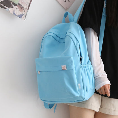 New Waterproof Nylon Women Backpack Female Travel Bag Backpacks Schoolbag for Teenage Girls Solid Color Bookbag Mochila Feminina