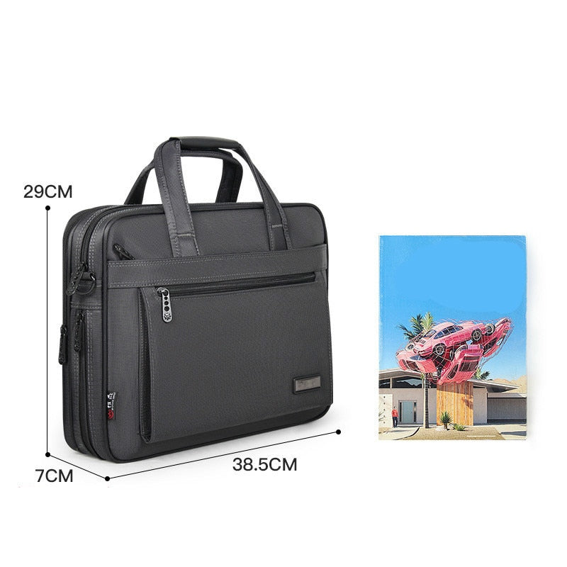 OYIXINGER High Quality Men Business Briefcase Waterproof Nylon Handbag For Man Large Capacity Shoulder Bags For 15 Inch Laptop