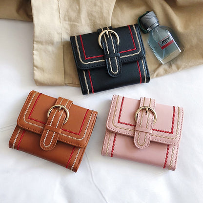 с доставкой New Arrival Wallet Short Women Wallets Zipper Purse Luxury Brand Wallets Trendy Coin Purse Card Holder PU Leather