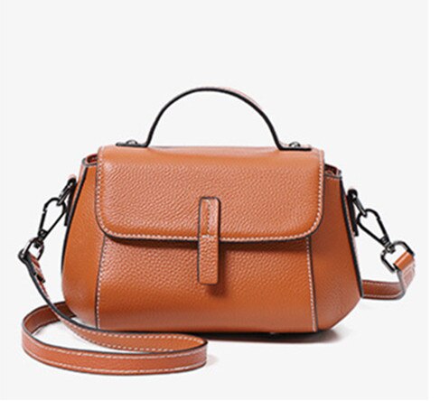 100% Genuine Leather Top Handle Bag Crossbody Designer Cowhide Shoulder Bags Small Women Shoulder Bags Cross Body