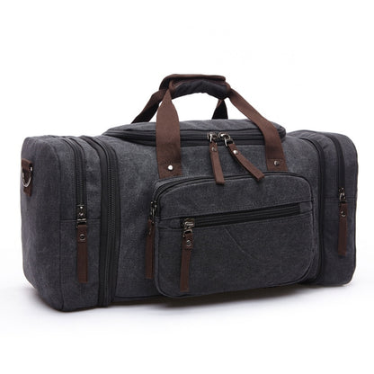 Canvas Travel Bag Large Capacity Business Carry On Luggage Tote Men Weekender Outdoor Trip Duffle Casual Folding Water-repellent