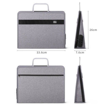 Large Briefcase Document Storage Bag File Folder Passport Official Seal Organizer Essential Oil Pouch Travel Case Accessories