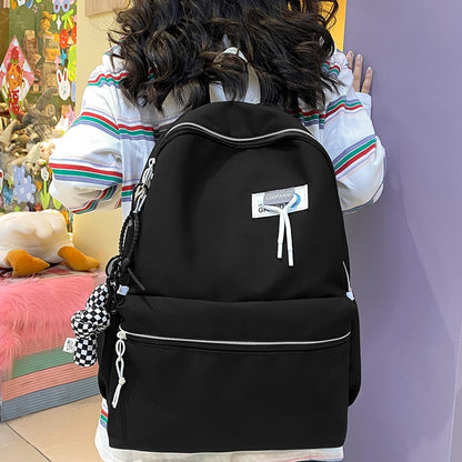 Trendy Lady Nylon Waterproof Laptop Backpack Book Girl Travel Student Bag Fashion Cool Female College Backpack Women School Bags